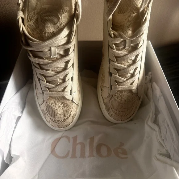 Chloe Lauren lace mid top  Sneakers - Picture 2 of 8
